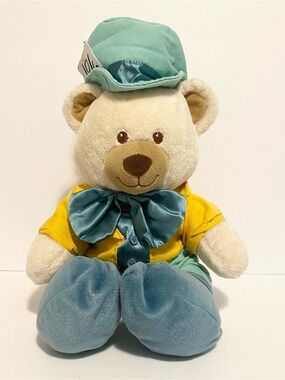Build A Bear Workshop Disney Alice in Wonderland Mad Hatter Bear Retired Toy 16”
